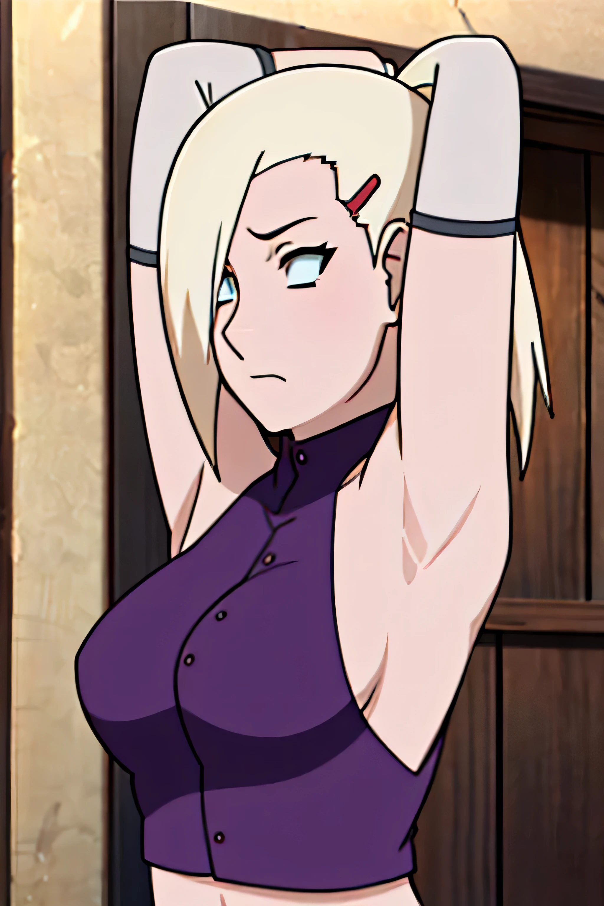 armpits,arms up,showing armpits,arms behind head, tired,exhausted