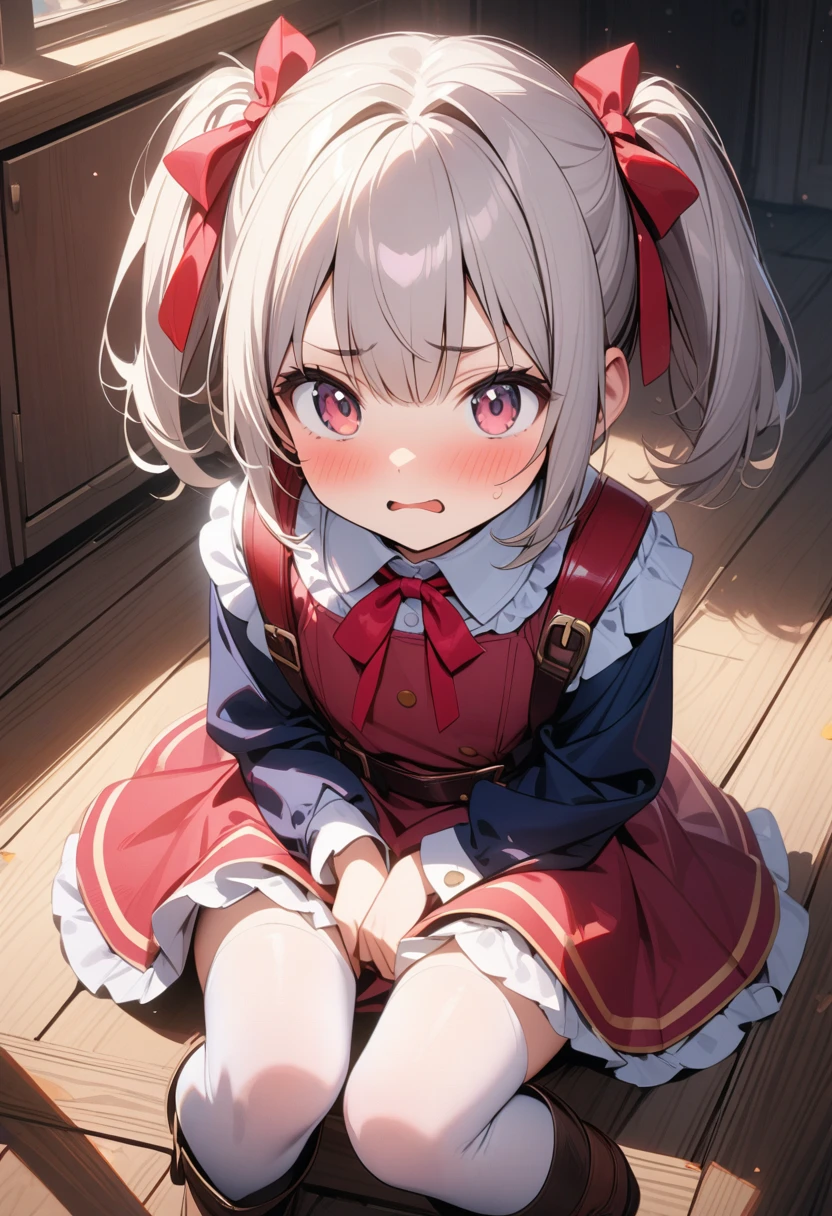1 girl, loli, randoseru, Disgusted Look, ((Masterpiece)), ((Best Quality)), (Very Detailed), (Very Detailed)), 4K, (8K), very aesthetic, absurdres highres,