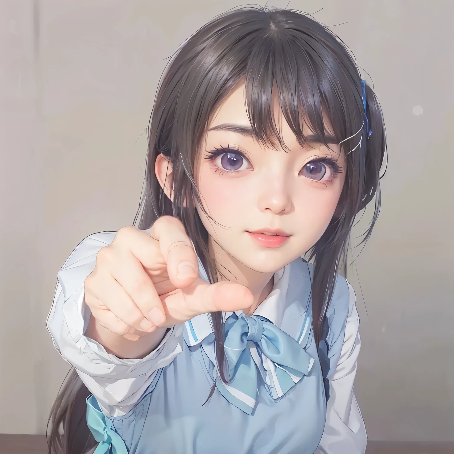 realistic, Sakurajima mai from Seishun Buta Yarou, ultra detail, ultra hd, high quality, masterpiece, perfact detail, fokus, high detail, detail face, smile