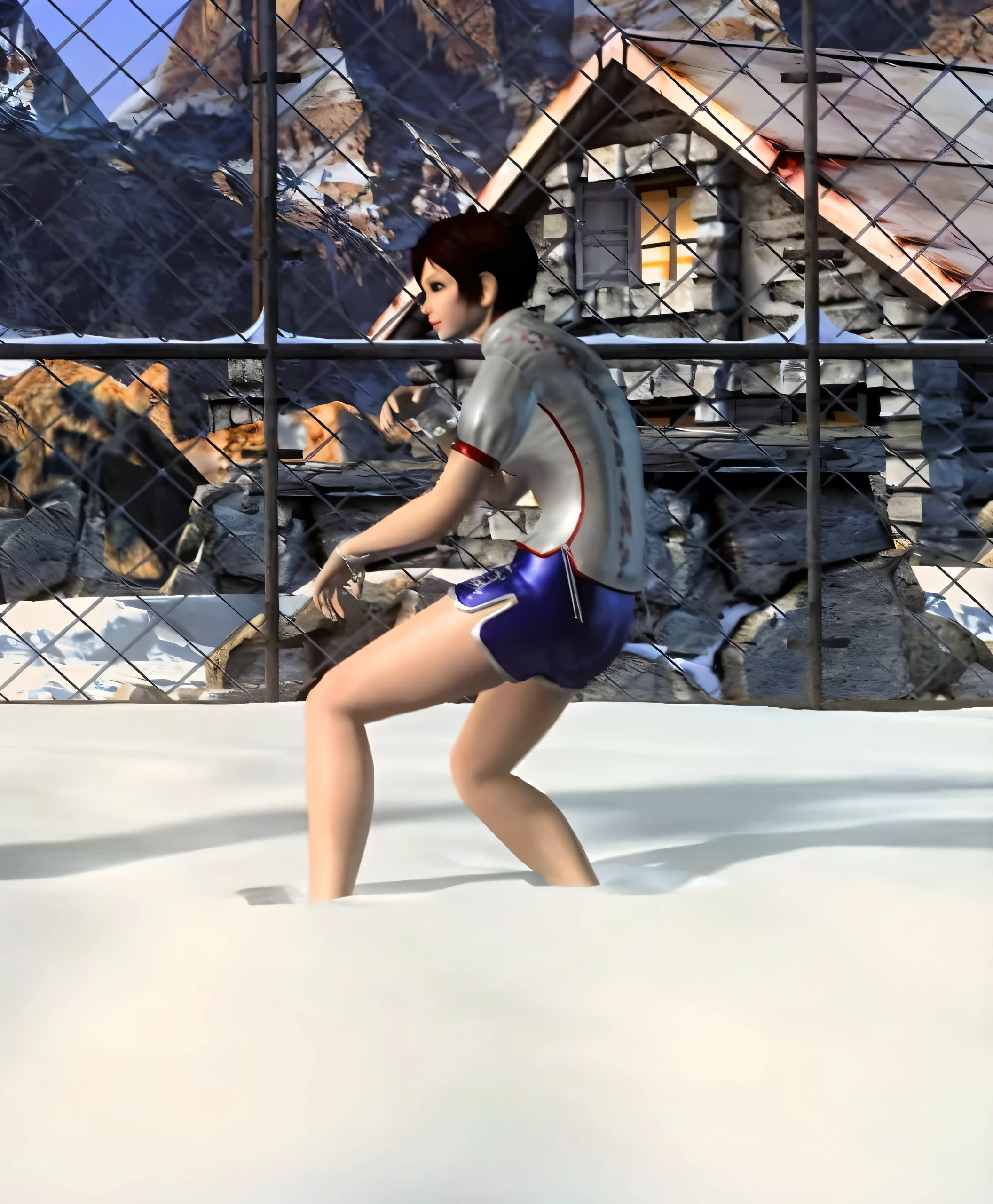 Irene, Brown short hair, Are standing, smile, Cute expression,Upper Body, Fingerless gloves,boots, Yellow scarf, Chinese clothes with polka dots, Elbow pads, ribbon, belt, Dirty Water, , Stone ruins, Are standing,Upper Body,(Very detailed, Beautifully detailed face, masterpiece, highest quality), That's right Sakura、Cherry blossom petals、Cherry blossoms falling、Knotting hair、Colorful Hair、squint、Messy Hair、Messy Hair、Sloppy、squint、Drunk、(fool/Sexual Ecstasy)、highest quality、Genuine、Super delicate illustration、Beautiful and attractive anime girl、Slender body、Tied Hair、One Girl、Girl Photos、Full Body Shot、Beautiful red eyes、Japanese