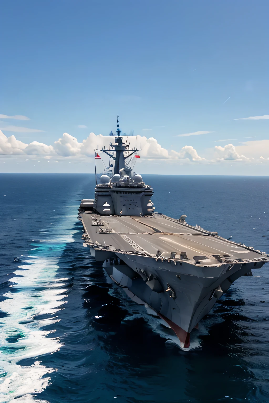 made a photo of the USS Nimitz ship from the side without anyone around