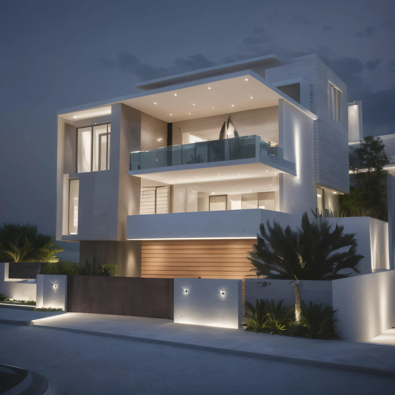 house, design, RAW photo, (high detailed skin:1.3), 8k uhd, dslr, soft lighting, ultra quality, film grain, Fujifilm XT3, sharp image, best quality, authentic, hight quality, highly detailed futuristic architecture, lights ((modern interior)), (blue glowing modern lights)