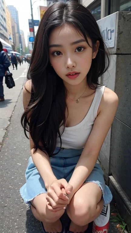 Beggar girl,sell yourself.