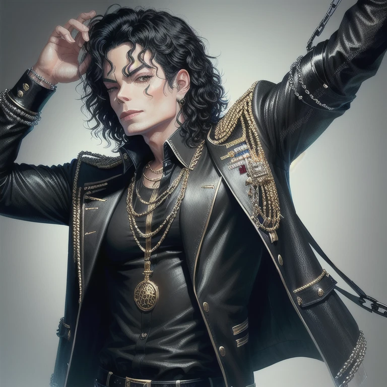 Michael Jackson in a 4pf chain