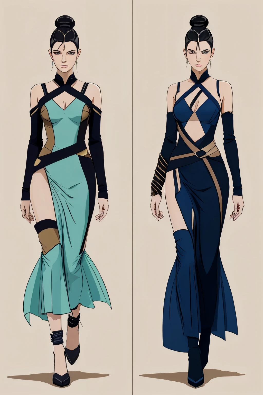 Design a series of 3 garments with flat sketches on avant-garde, taking inspiration from Avatar movie including concept note.