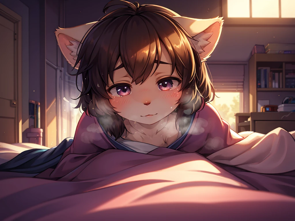 pov , Hallucination, daydream , bokeh , couple , messy room , erotica , inside the blanket , steamy breath , moist eyes , (Blanket bump)
