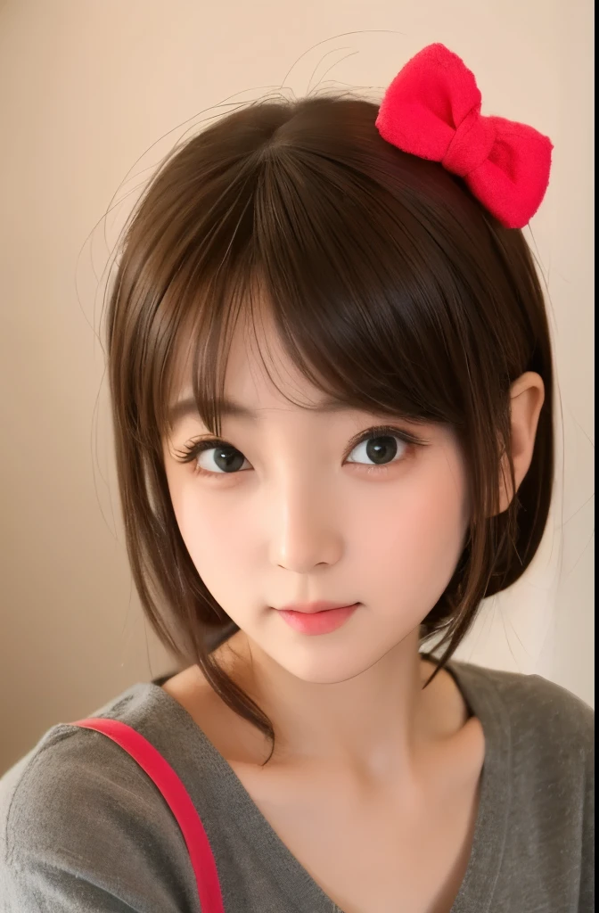 masterpiece,
1 kawaii yurufuwa girl,
Brown hair accessories,
