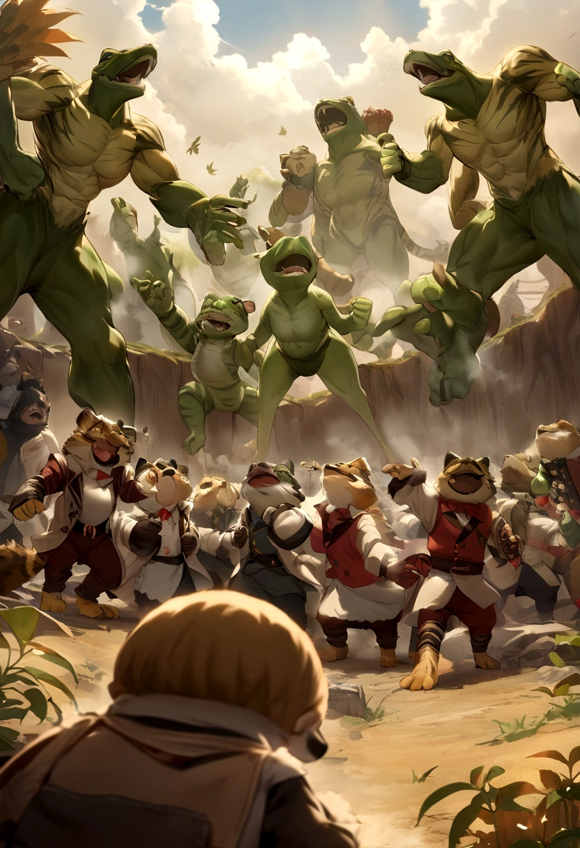 Little Tiger,Groundhog,Frogs gather together,Everyone is arguing