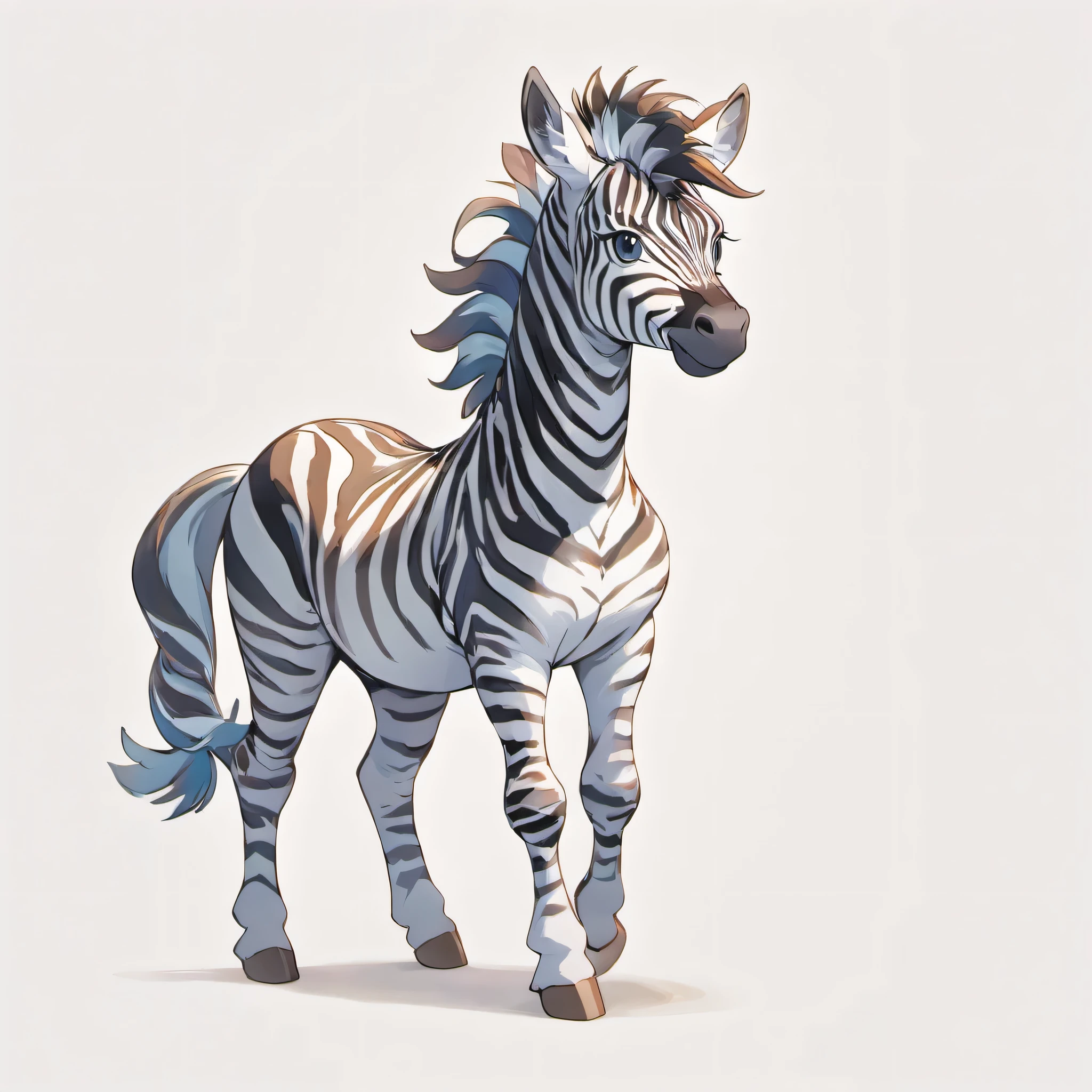 detailed illustration of a zebra, white background, high quality, photorealistic, 8k, masterpiece, ultra-detailed, vivid colors, natural lighting, seamless, dynamic pose, intricate patterns, smooth textures, striking contrast, clean composition