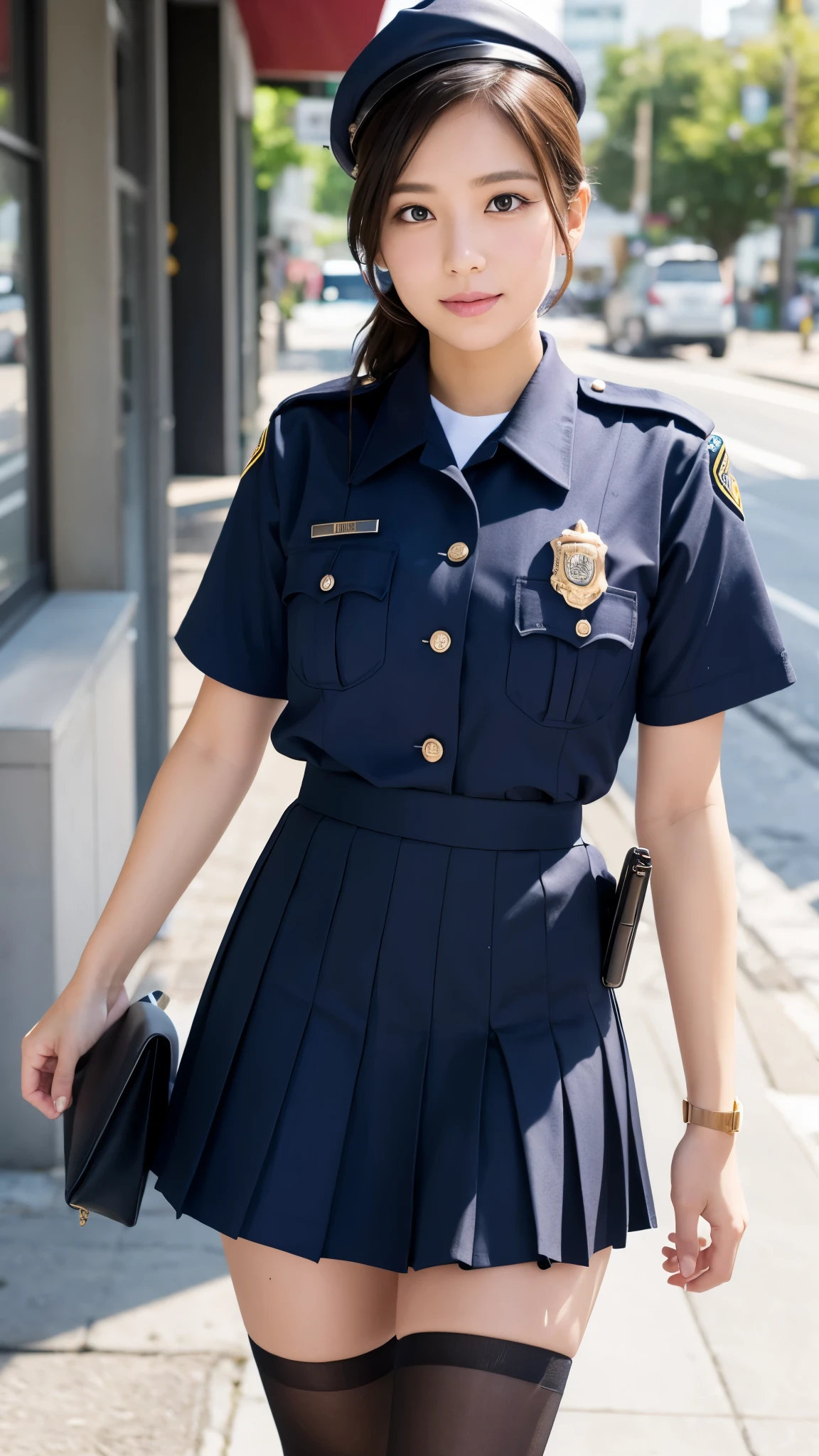Officer A, uniform, skirt, Shake Z