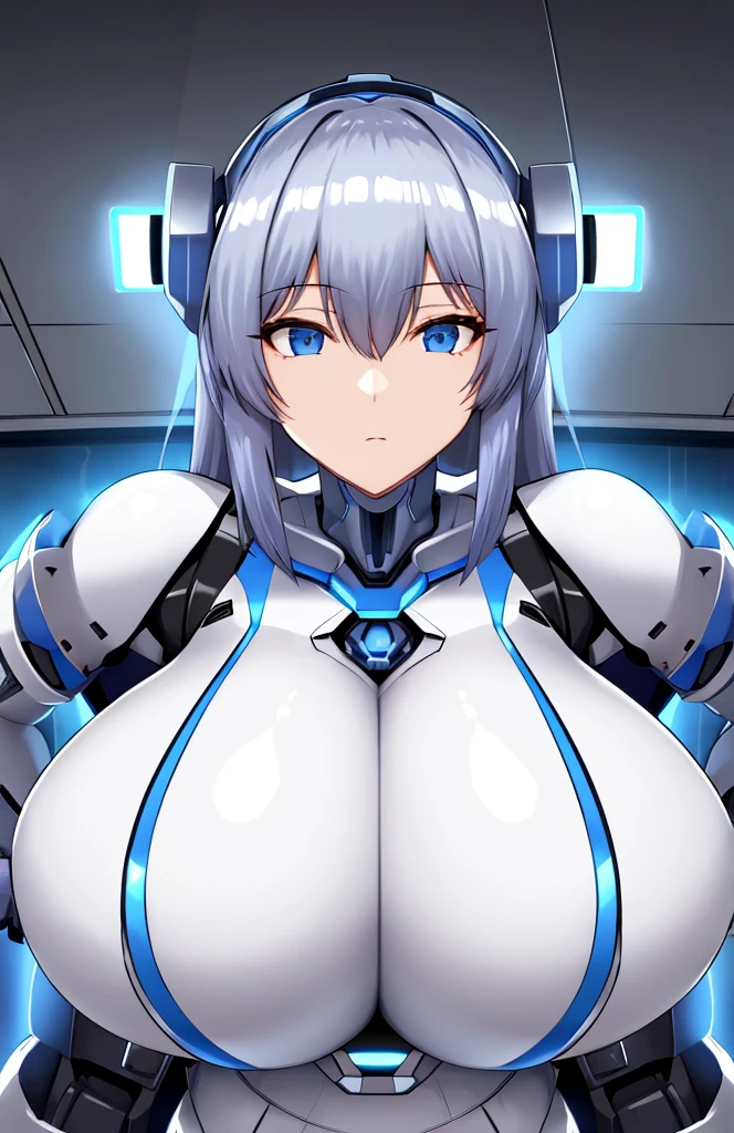 1girl,Robot,gigantic breasts,pov,pointy breasts,