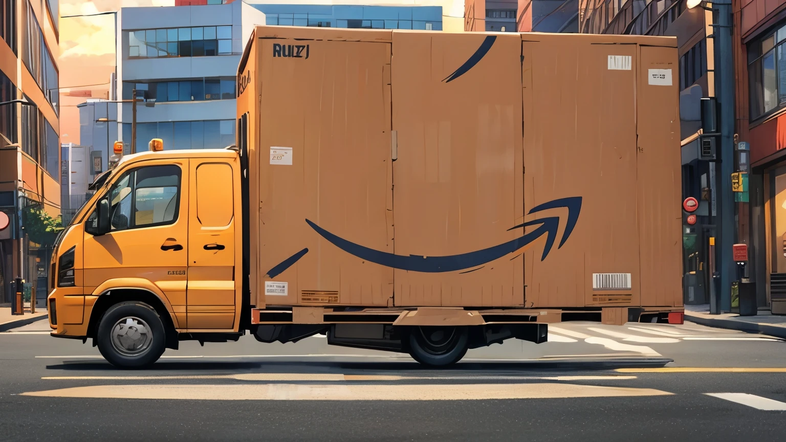 logistics、Amazon Delivery、Person with luggage