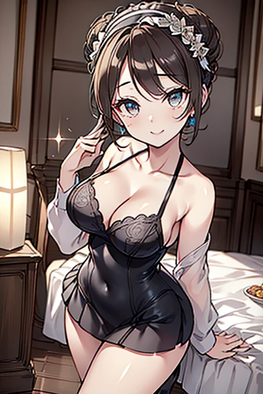 (((Masterpiece))),(((Super Detail))),(((in 8K))),(((best composition))),(((Rim lighting,Fireglow effect,deep shadow))),solo,(Hatsune Miku:1.0),Beautiful fingers,Detailed finger features,(Detailed hair features:1.7),(Dynamic and sexy bending pose:1.3),detailed facial features,detailed clothes features, (perky chest:1.1), (pointed chest:1.3), delicate beautiful face, Bright blue eyes, cute eyes, sparkling eyes, Big eyes, beautiful detailed eyes,double bun with glittering hair ornament,(super detailed glossy skin:1.3),slender body,tits,goddess smile,((with sparkling eyes and a contagious smile)),beautiful posture,have a cup of coffee,black hair, red eyes, dress, bare shoulders, jewelry, collarbone, sidelocks, hairband, earrings, indoors, off shoulder, sweater, arms behind back, plant, short hair with long locks, white hairband, off-shoulder dress, sweater dress, off-shoulder sweater, red sweater, big side hair, very long side hair,(super delicate floral pattern:1.2),seductive cleavage:1.3,beautiful glossy legs,shiny red high heels,lifting dishes with cakesd,french restaurant,hustle and bustle,rising steam,(((depth of fields)))