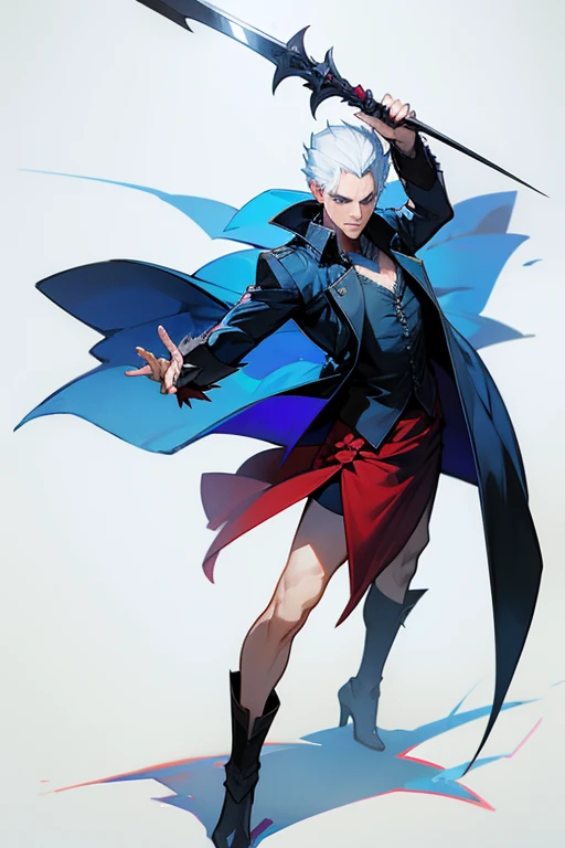 Vergil from devil may cry in a Skirt