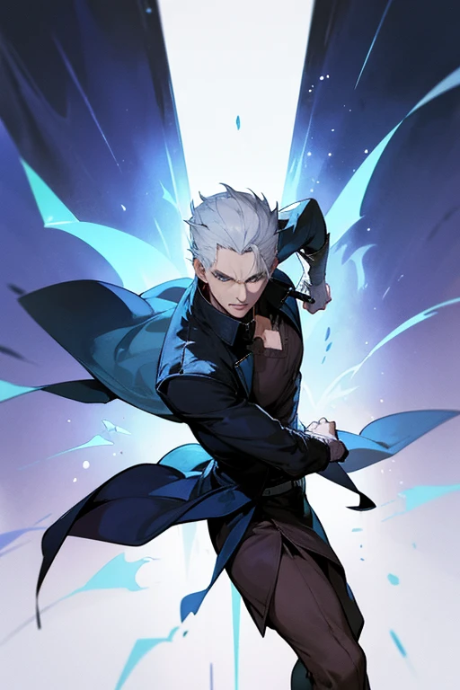 Vergil from devil may cry in a Skirt