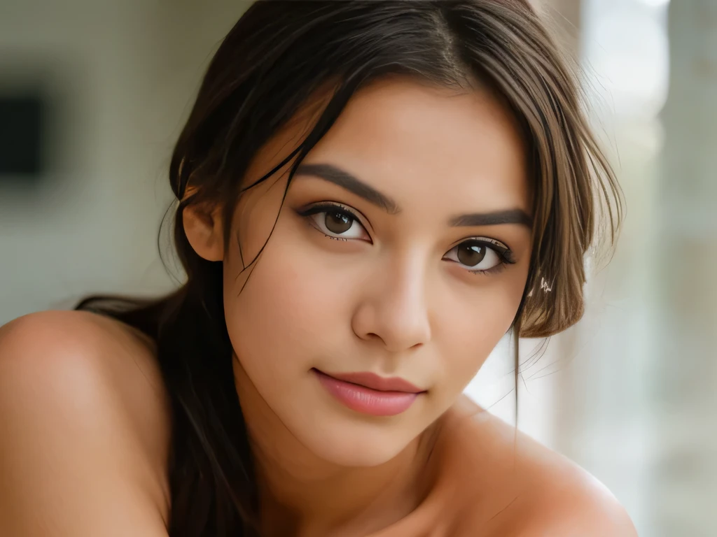 beautiful chinese woman, very detailed, 25 years, innocent face, long hair, natural wavy, (naked tits), kneeling,super model face, childish face, beautiful face, thin nose, thin face, naked, (busty) , ((face and breast)), high resolution, masterpiece, best quality, intricate details, highly detailed, sharp focus, detailed skin, realistic skin texture, texture, detailed eyes, professional, 4k, charming smile, shot on Canon, 85mm, shallow depth of field, kodak vision color, perfect fit body, extremely detailed, foto_\(ultra\), photorealistic, realistic, post-processing, maximum detail, roughness, real life, ultra realistic, photorealism, photography, 8k uhd, photography