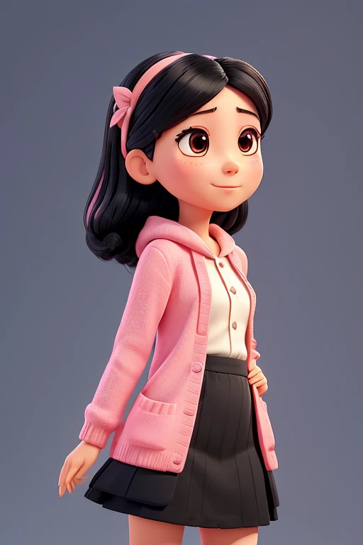 Araffe woman in a pink cardigan and black skirt poses for a photo., Pictures inspired by Kim Jung Hee, Instagram, occur, Niwan Chandra, student, cute vtuber house, Profile picture, Avatar, Very little smile., Thai anime girl, fan art, Thawan Duchanee, headshot Profile picture