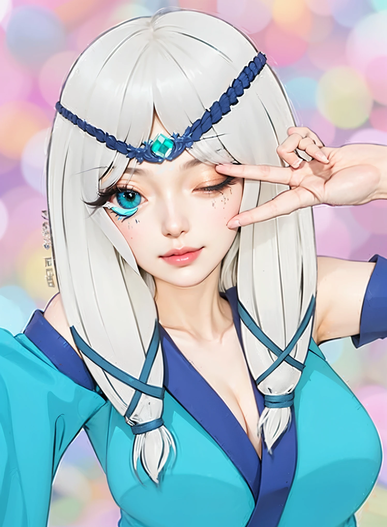 a close up of a 3 girls ,pink hair , big booobs , shadowbringers cinematic, 4 k detail fantasy, a beautiful fantasy empress, game cg, xianxia fantasy, xianxia hero, 2. 5 d cgi anime fantasy artwork, cinematic goddess close shot, ruan jia and artgerm, wow 4 k detail fantasy, hyperdetailed fantasy character