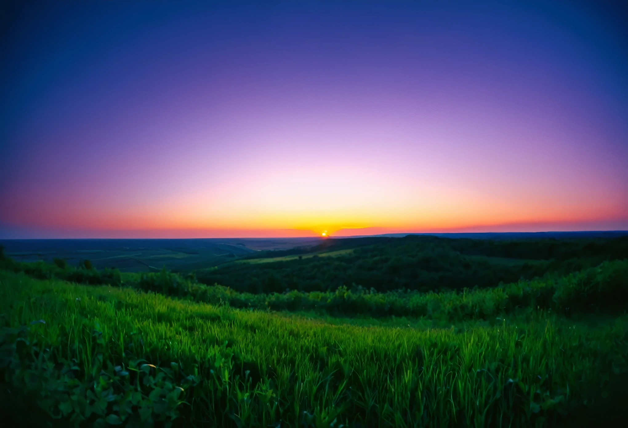 Sunset, evening glow, distant view, realistic, rich colors, gorgeous and colorful, wide-angle lens, shooting in the evening, positive film, naturalistic style, high-definition filming.
