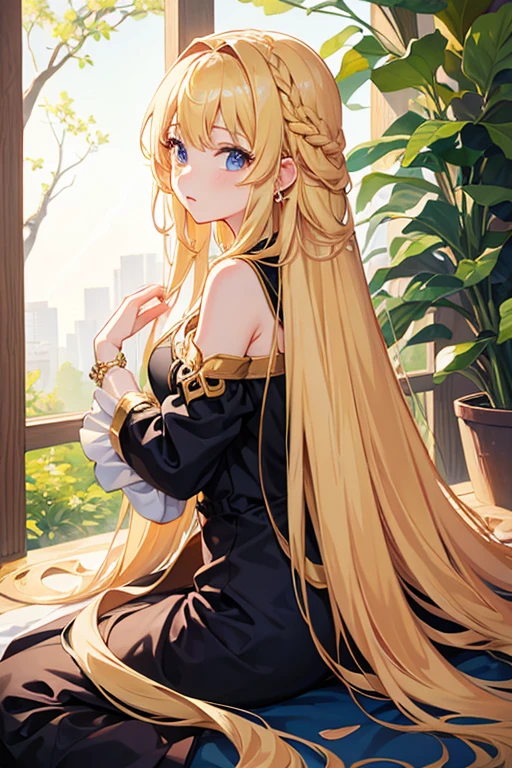 masterpiece, highest quality, High resolution,Follow the prompts、Anime Style、One Girl、Princess、Beautiful girl with long blonde hair