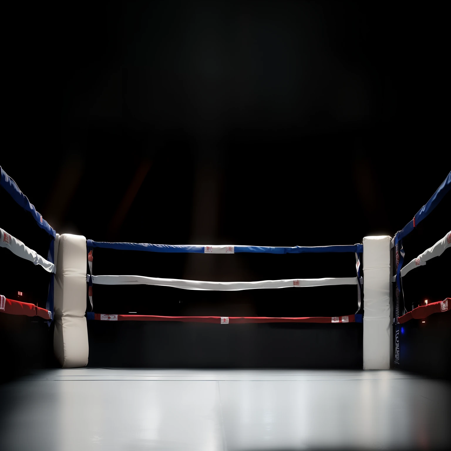 cordes rouge parallèles de ring boxe rouge