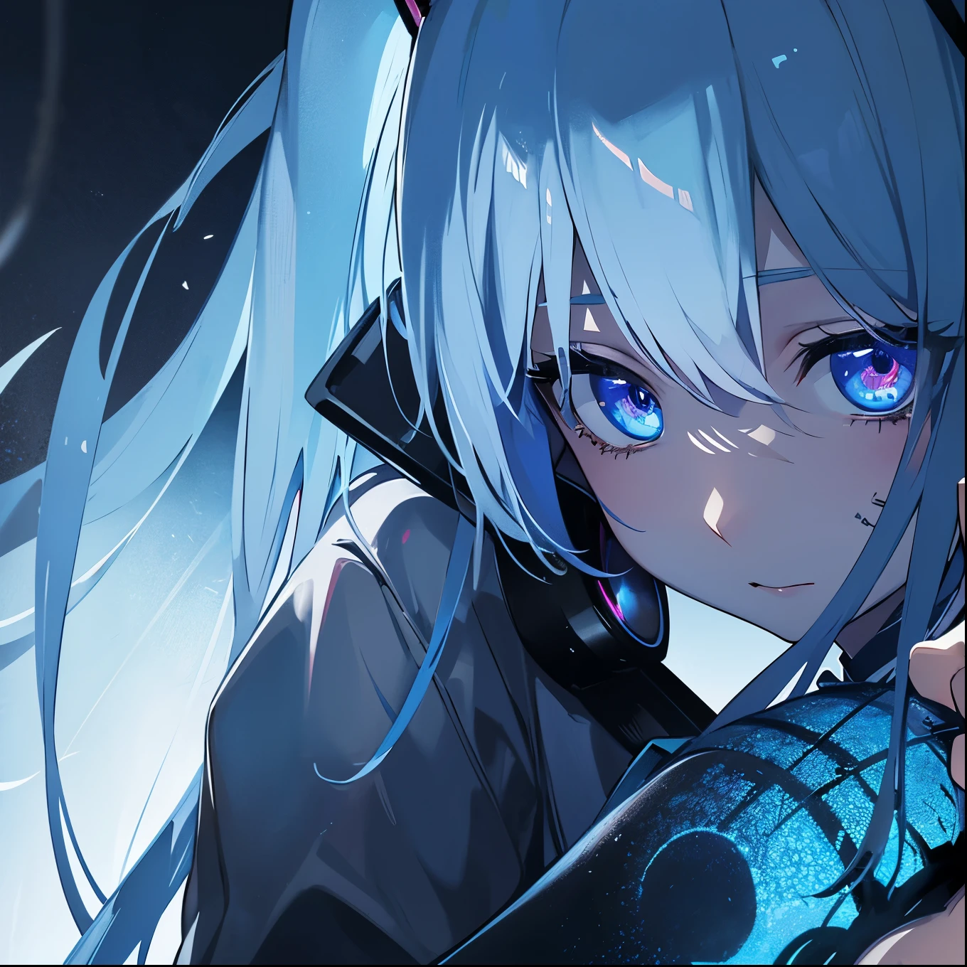 microphoneを持ってsing、sing、microphone、profile、Blue Face、arm hug、Embrace yourself、Bloodしぶき、Blue Face、Blue Skin、Hatsune Miku、zombie、Red eyes、Blue Face、Blue Skin、Bloodを流した、Gray Hair,sad,(Blue place:1.1),blue eyes、Hatsune Miku、ruins、cadaver, an ominous, woman, thin, pale, Looking into the camera, Ultra-realistic, Fully detailed, Cemetery environment, Bright Eyes, white dress torn and stained with Blood, The bone is exposed, putrid scratch, Sensual, That's horrible, 身体にscratchを負った, exposed fracture of the clavicle, smile, Very detailed, Black Short Hair, scratch, Blood,