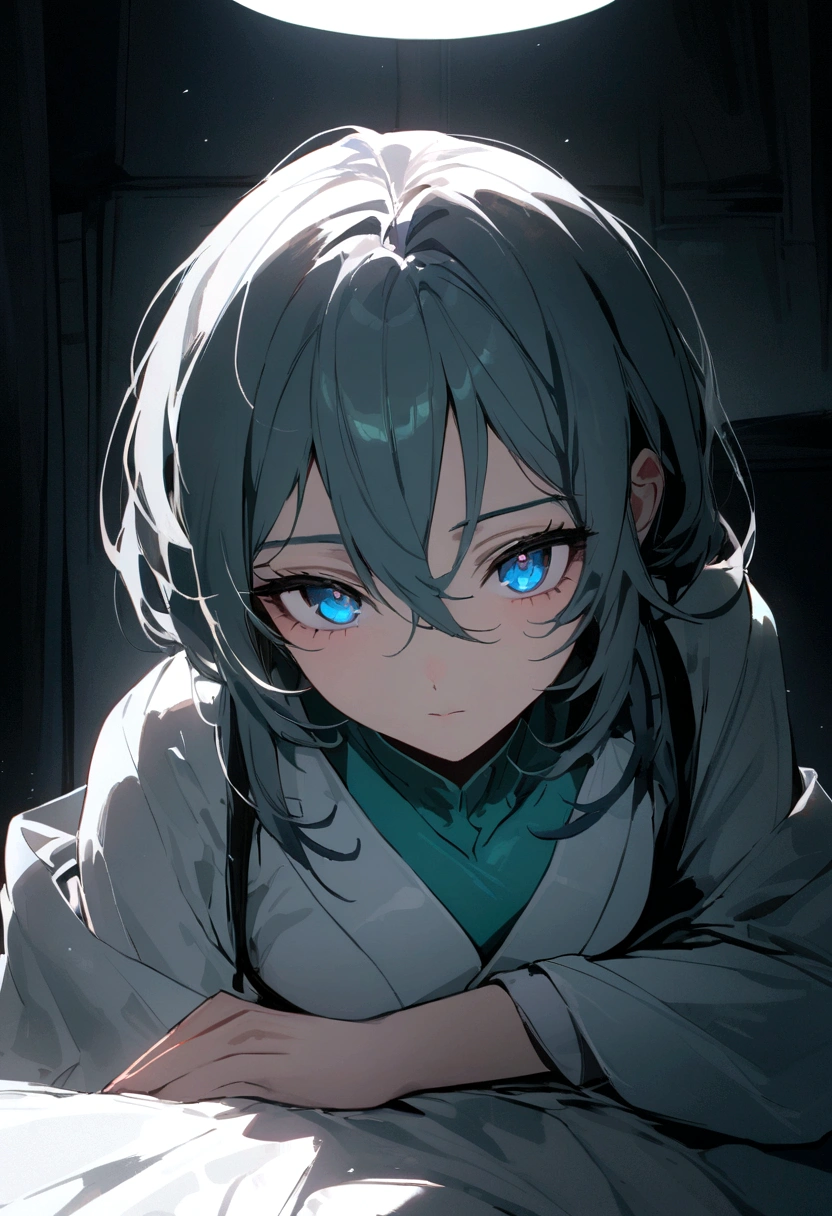 Here is the image of a strikingly beautiful female surgeon who is performing surgery for the first time. Her captivating eyes and confident expression are visible, adding to the tense yet hopeful atmosphere of her first operation.