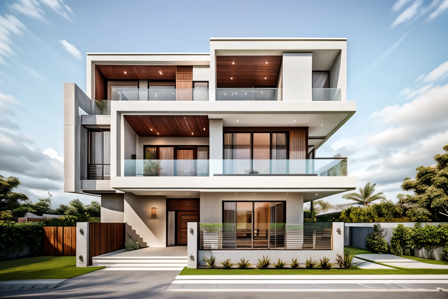 the exterior of the house, daytime, realistic, (( render vray )), cloudy sky, morning, sunlight, spring light, detailed, modern style, clear image, glasses, high reflection,
RAW photo, 8k UHD, DSLR, soft lighting, high quality, film grain, Fujifilm XT3