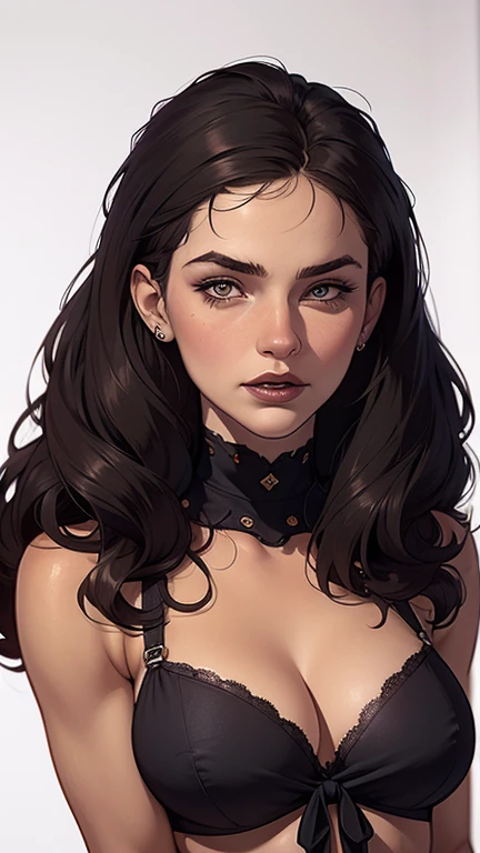A closeup of a woman in a black top and a black bra, estilo de arte de charlie bowater, Estilo Charlie Bowater, retrato de vampiro, arte do personagem charlie bowater, Alena Aenami e Artgerm, Neoartcore e Charlie Bowater, Charlie Bowater cores ricas e profundas, lazy art style, Artgerm e Tom Bagshawum close de uma mulher com longos cabelos pretos e um colar, amoranto, Bela Delfina, mais conhecido como amoranto, Kailee Mandel, cabelo preto e olhos grandes, profile picture with headshot, jovem linda amoranto, pale and glowing skin, retrato de alta qualidade, com cabelos longos e olhos penetrantes, skin pale as ivory, Sydney Hanson mode white skin tone close-up portrait cartoon style GTA style digital illustration of a woman in a black dress and black hair, linda rainha vampira, linda rainha feminina vampira, gothic maiden, very beautiful gothic top model, beautiful vampira feminina, goth girl, goth girl, gothic maiden of the dark, Gothic style, gothic woman, gothic clothes, gothic outfit, moda vampiro, vampira feminina, wearing a gothic dress Close-up of a woman with long hair and a sweater, cabelo castanho encaracolado, linda modelo, retrato de alta qualidade, medium portrait soft light, parece a jovem liv tyler, retrato colorido, linda mulher, cabelo loiro cacheado | d & d, beautiful portrait lighting, uma linda jovem, modelo muito lindo, Retrato de 50mm, medium to long brown curly hair, close-up of a person wearing tie and sweater;, Hermione Granger, inspirado em Hermione Hammond, hermione, Emma Watson como Hermione Granger, Ema!! watson!!, Emma Watson como Harry Potter, Emma Watson is no Dryad, Emma Watson, portrait foto de Emma Watson, foto de Emma Watson, still do filme de emma watson, with the face of Emma Watson a cartoon of a woman in a bikini and panties, CO Commission, high resolution commission, realistic bikini, garota anime sedutora, nico robin, artgerm extremamente detalhado, fofosexyrobutts