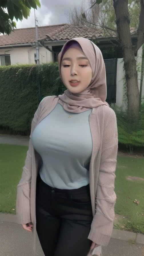 HIJAB MALAY GIRL,, IMF as a good Guy, TECHNOLGY, AI, futuristic, blockchain, International Monetary Fund, (MATRIX WORLD), ((look In front at the camera CLOSED YOUR EYES and open your mouth)).