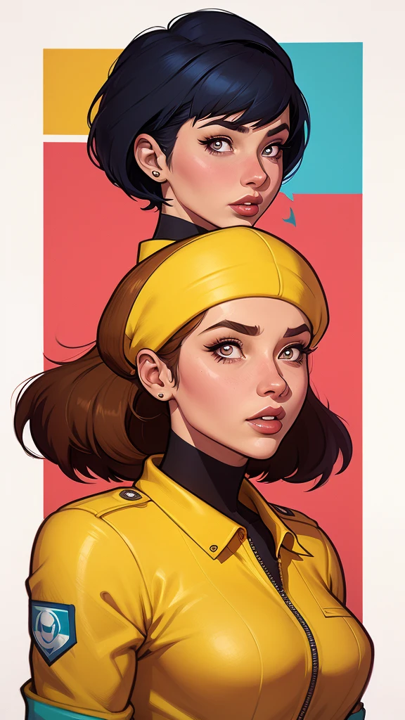 um close de uma mulher em um uniforme prateado e rosa, digite germe e ilya kuvshinov, ilya kuvshinov e digite germe, range murata and digite germe, digite germe and rossdraws, pintura digital rossdraws, modelo uniforme | digite germe, style digite germe, extremely detailed digite germe