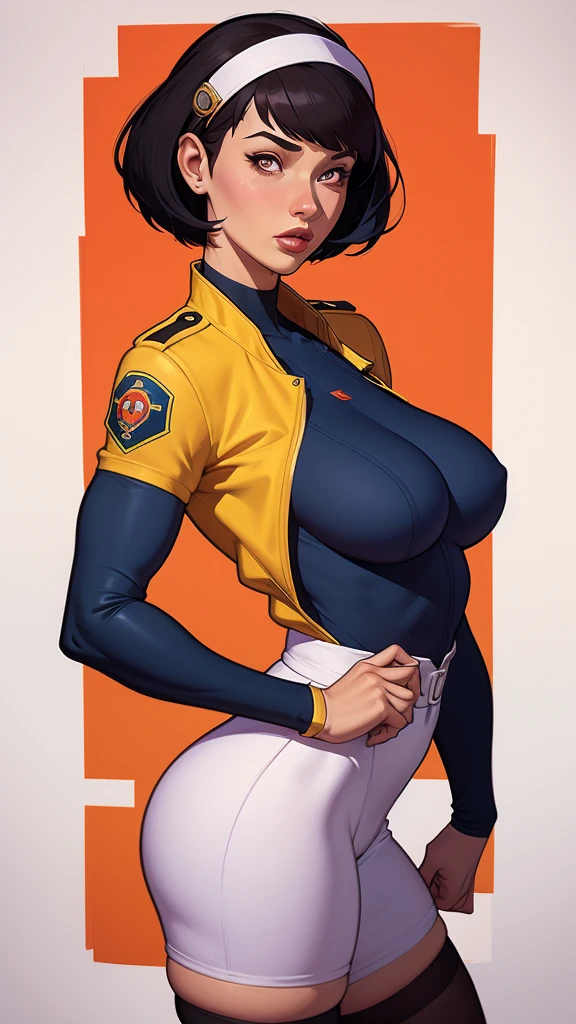 um close de uma mulher em um uniforme prateado e rosa, digite germe e ilya kuvshinov, ilya kuvshinov e digite germe, range murata and digite germe, digite germe and rossdraws, pintura digital rossdraws, modelo uniforme | digite germe, style digite germe, extremely detailed digite germe