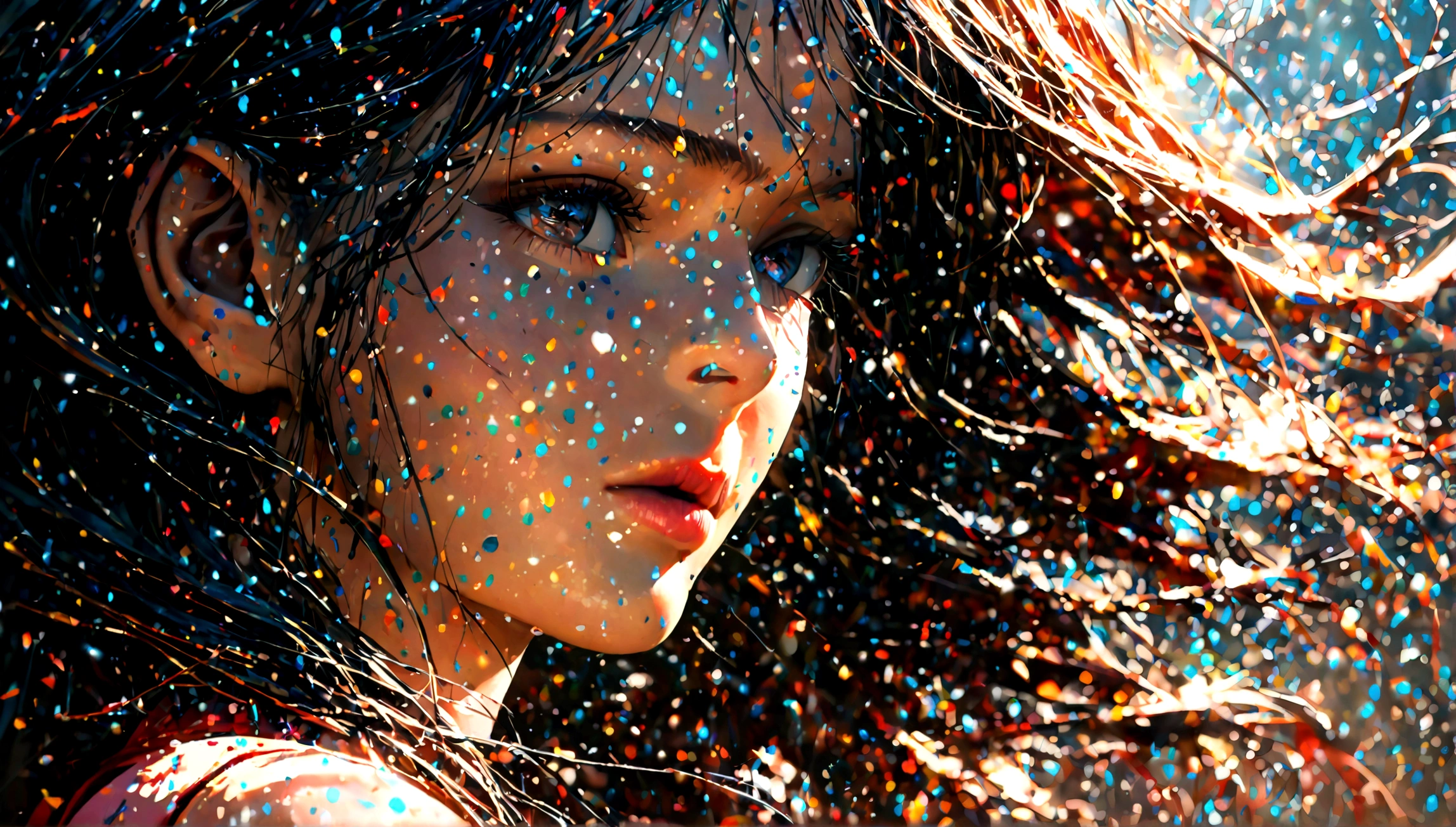 1 beautiful girl next to a black ferrari, detailed realistic portrait, delicate facial features, intricate details, cinematic lighting, dramatic atmosphere, photorealistic, 8k, high resolution, hyper-detailed, masterpiece, award winning, glossy car surface, reflective paint, dramatic shadows, natural skin textures, windblown hair, wind effects, cinematic composition, vibrant colors, cinematic color grading, dramatic lighting, high quality render