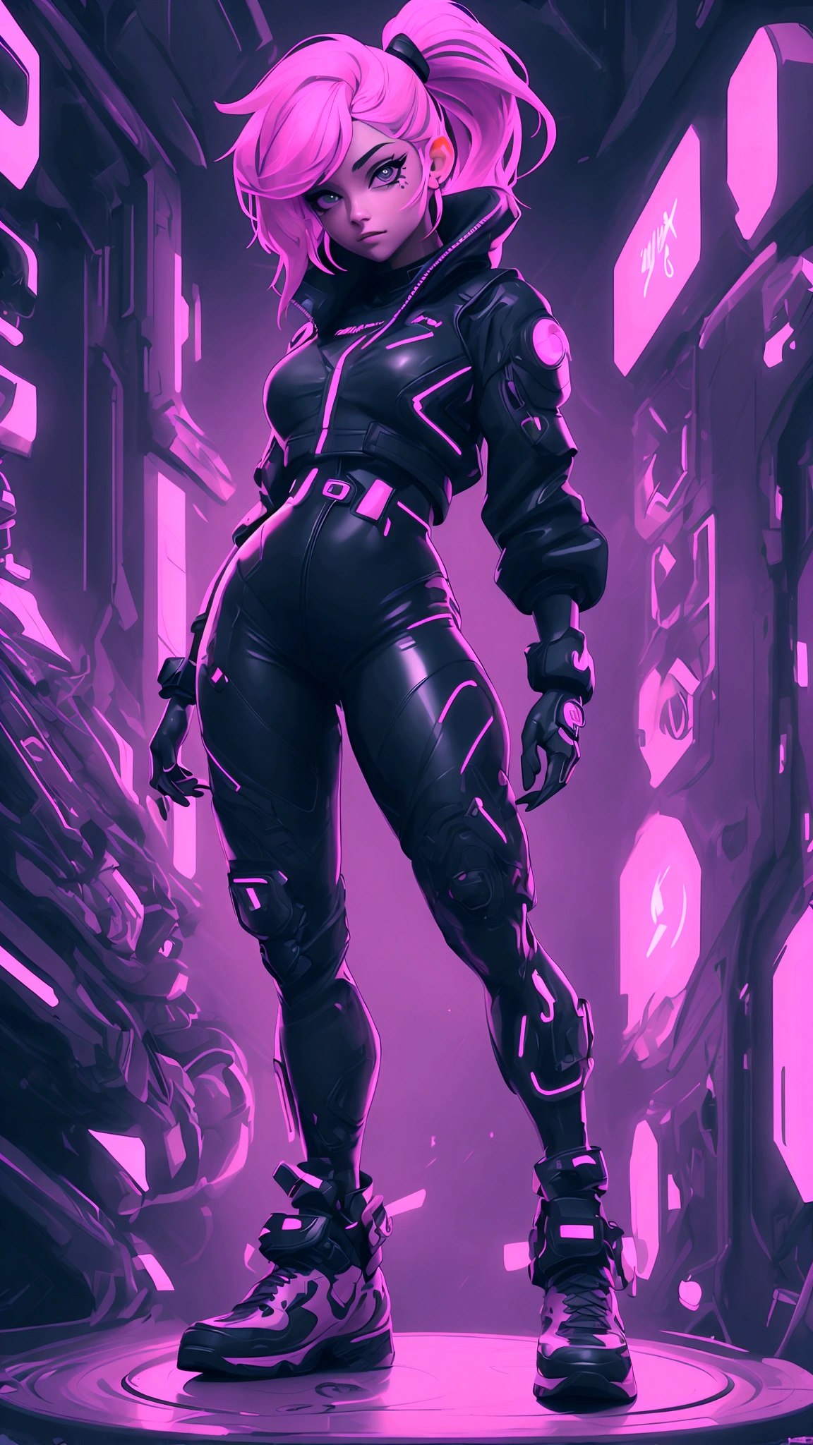 (best quality,realistic:1.2),(best quality,4k,8k,highres,masterpiece:1.2),ultra-detailed, primer plano, plano del rostro, hiper nitido, hiper detallado, A closeup of Kristin Kreuk in a neon suit, Ambiente ciberpunk, cyberpunk with neon lights, Luz cyberpunk brillante, agachado,Vibraciones ciberpunk, Cyberpunk lighting, estilo ciberpunk, neon cyberpunk style, En el estilo cyberpunk, mira ciberpunk, cyberpunk dreamy girl, foto ciberpunk, neon cyberpunk, cyberpunk aesthetic, ropa de calle ciberpunk, cyberpunk aesthetic, estilo de arte ciberpunk, Portero del streetwear cyberpunk,sabes, dedos perfectos,neon hair color, Textura de detalle, detalle del cabello,Pantalon long noir fluo, hermoso rostro,por el WAVY,Detailed neon black shoes..,HDR, 8k, absurdres, cinestill 800, sharp focus, 4k , great details and colours, HDR, 8k, absurdres, cinestill 800, sharp focus, add_detail:2, Ultra HD | | | ((Fullbody-shot)) add_detail:2 (1woman, solo)
