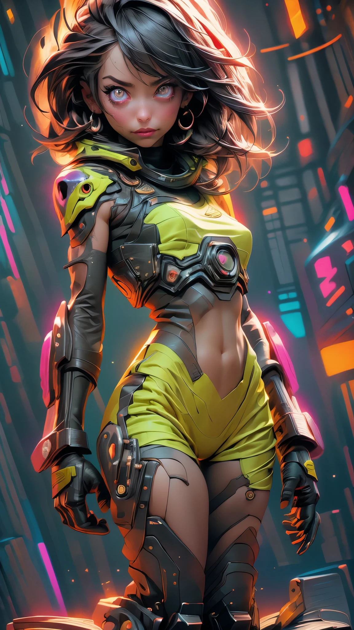 (best quality,realistic:1.2),(best quality,4k,8k,highres,masterpiece:1.2),ultra-detailed, primer plano, plano del rostro, hiper nitido, hiper detallado, A closeup of Kristin Kreuk in a neon suit, Ambiente ciberpunk, cyberpunk with neon lights, Luz cyberpunk brillante, agachado,Vibraciones ciberpunk, Cyberpunk lighting, estilo ciberpunk, neon cyberpunk style, En el estilo cyberpunk, mira ciberpunk, cyberpunk dreamy girl, foto ciberpunk, neon cyberpunk, cyberpunk aesthetic, ropa de calle ciberpunk, cyberpunk aesthetic, estilo de arte ciberpunk, Portero del streetwear cyberpunk,sabes, dedos perfectos,neon hair color, Textura de detalle, detalle del cabello,Pantalon long noir fluo, hermoso rostro,por el WAVY,Detailed neon black shoes..,HDR, 8k, absurdres, cinestill 800, sharp focus, 4k , great details and colours, HDR, 8k, absurdres, cinestill 800, sharp focus, add_detail:2, Ultra HD | | | ((Fullbody-shot)) add_detail:2 (1woman, solo)
