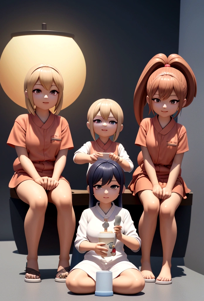 穿著實驗服和聽診器的男醫生和女醫生的Cartoon Characters , Animated Characters, Stylized characters, Animation style rendering, 3D stylization, , 3D rendering style, Cartoon Rendering Keyshot, 3D Characters, 3D Characters, 3D rendering style, 3D character rendering, Cartoon Characters, Close-up characters, Character poses, (Pixar style) (Bokeh) (best quality) (Delicate skin) (Detailed texture) (8K) (Clay) (movie lighting) (Sharp focus,Sit down and raise your upper body