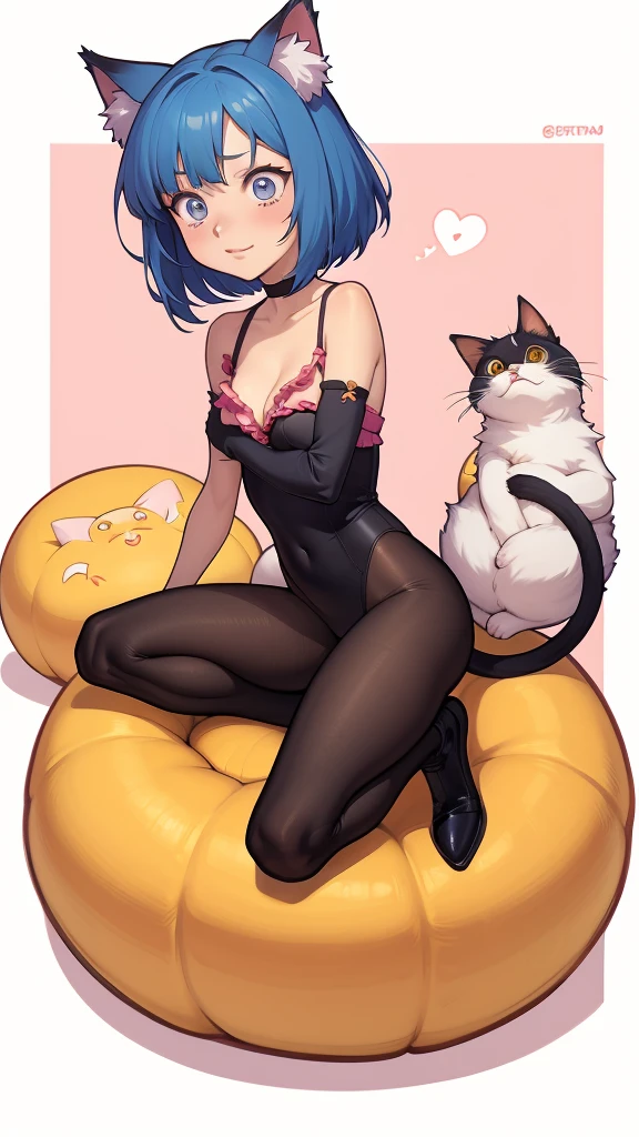 garota de anime com um monte de gatos sentados no colo, bonitinho anime catgirl, bonitinho anime, bonitinho anime style, anime catgirl, bonitinho!! chibi!!! catgirl, bonitinho anime girl, bonitinho art style, anime cat, bonitinho kawaii girl, kawaii anime manga style, estilo de arte anime moe, garota de anime com orelhas de gato, no estilo anime, linda garota-gato de anime