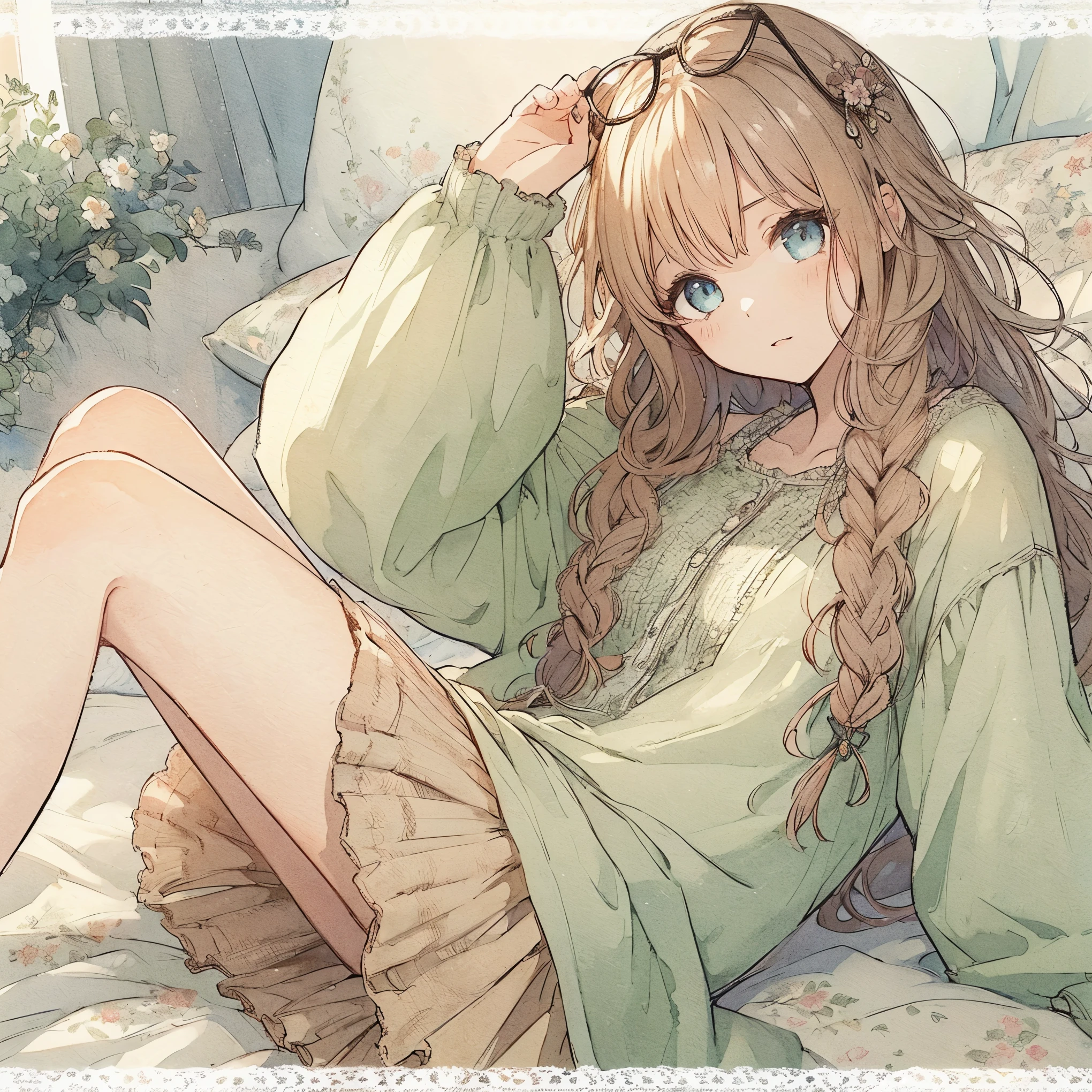 Official art using high-quality hand-drawn watercolor sketch techniques. (best quality,4k,8k,highres,masterpiece:1.2),ultra-detailed,beautiful detailed eyes,A girl with beautiful eyes, everyone, beautiful anime girl, cute anime girl, smooth anime art, anime style, elegant colors, soft lighting, delicate beautiful wet eyes, very coquettish, (beautiful large breast:1.2), (correct hands:1.2),