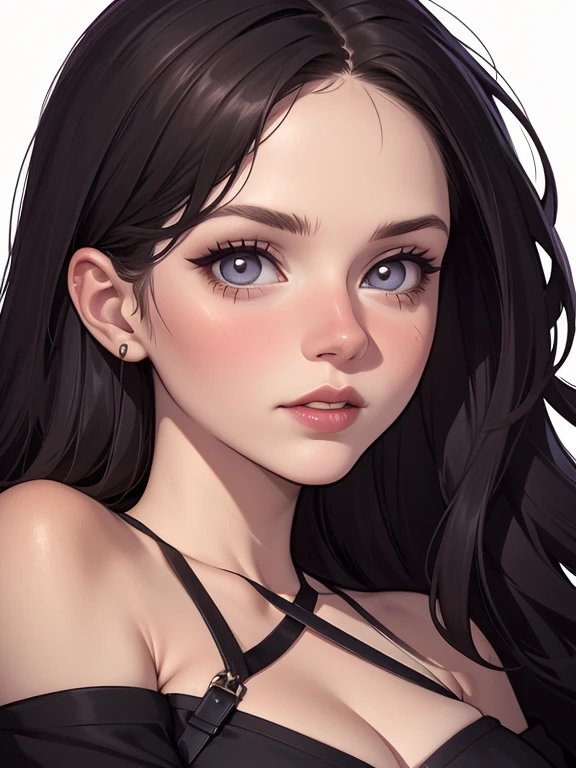 A closeup of a woman in a black top and a black bra, estilo de arte de charlie bowater, Estilo Charlie Bowater, retrato de vampiro, arte do personagem charlie bowater, Alena Aenami e Artgerm, Neoartcore e Charlie Bowater, Charlie Bowater cores ricas e profundas, lazy art style, Artgerm e Tom Bagshawum close de uma mulher com longos cabelos pretos e um colar, amoranto, Bela Delfina, mais conhecido como amoranto, Kailee Mandel, cabelo preto e olhos grandes, profile picture with headshot, jovem linda amoranto, pale and glowing skin, retrato de alta qualidade, com cabelos longos e olhos penetrantes, skin pale as ivory, Sydney Hanson mode white skin tone close-up portrait cartoon style GTA style digital illustration of a woman in a black dress and black hair, linda rainha vampira, linda rainha feminina vampira, gothic maiden, very beautiful gothic top model, beautiful vampira feminina, goth girl, goth girl, gothic maiden of the dark, Gothic style, gothic woman, gothic clothes, gothic outfit, moda vampiro, vampira feminina, wearing a gothic dress Close up of a woman with long hair and a sweater, cabelo castanho encaracolado, linda modelo, retrato de alta qualidade, medium portrait soft light, parece a jovem liv tyler, retrato colorido, linda mulher, cabelo loiro cacheado | d & d, beautiful portrait lighting, uma linda jovem, modelo muito lindo, Retrato de 50mm, medium to long brown curly hair, close-up of a person wearing tie and sweater;, Hermione Granger, inspirado em Hermione Hammond, hermione, Emma Watson as Hermione Granger, Ema!! watson!!, Emma Watson as harry potter, Emma Watson as driada, Emma Watson, portrait photo of Emma Watson, photo of Emma Watson, movie still of Emma Watson, with the face of Emma Watsona cartoon of a woman in a bikini and panties, CO Commission, commission for high resolution, realistic bikini, garota anime sedutora, nico robin, artgerm extremamente detalhado, fofosexyrobutts, Kate Bi