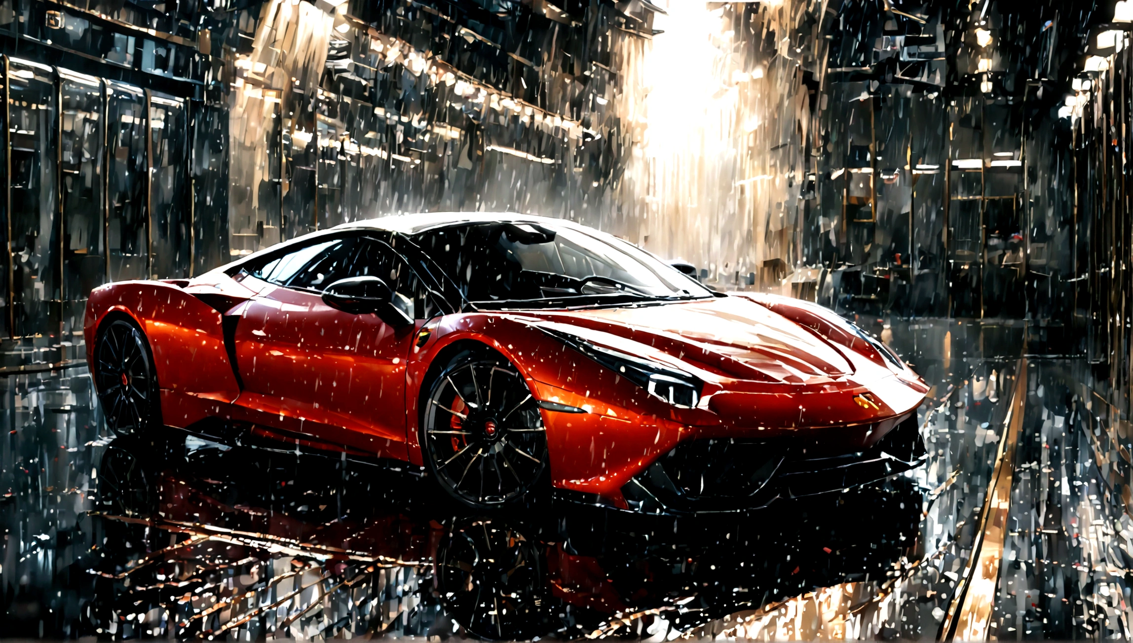 a beautiful girl standing next to a black ferrari, detailed face, long eyelashes, elegant dress, detailed car, luxury environment, cinematic lighting, photorealistic, 8k, (best quality,4k,8k,highres,masterpiece:1.2),ultra-detailed,(realistic,photorealistic,photo-realistic:1.37),dramatic lighting,cinematic composition,vivid colors,highly detailed