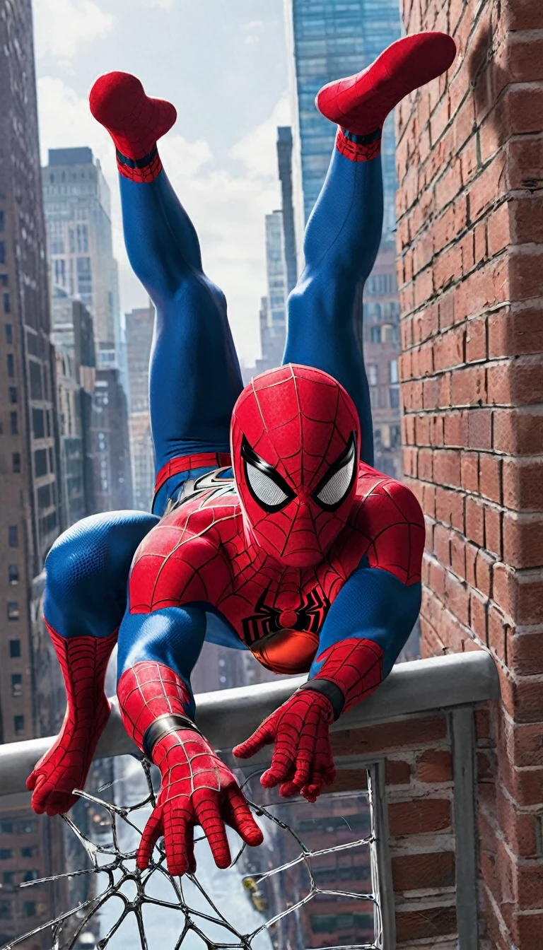 TRUE/yes! Spider-Man has several amazing web-shooting moves. For example::
Giant spider web pose: Spider-Man releases enormous amounts of spider webs from his wrists. Create a net to catch enemies or large objects.
