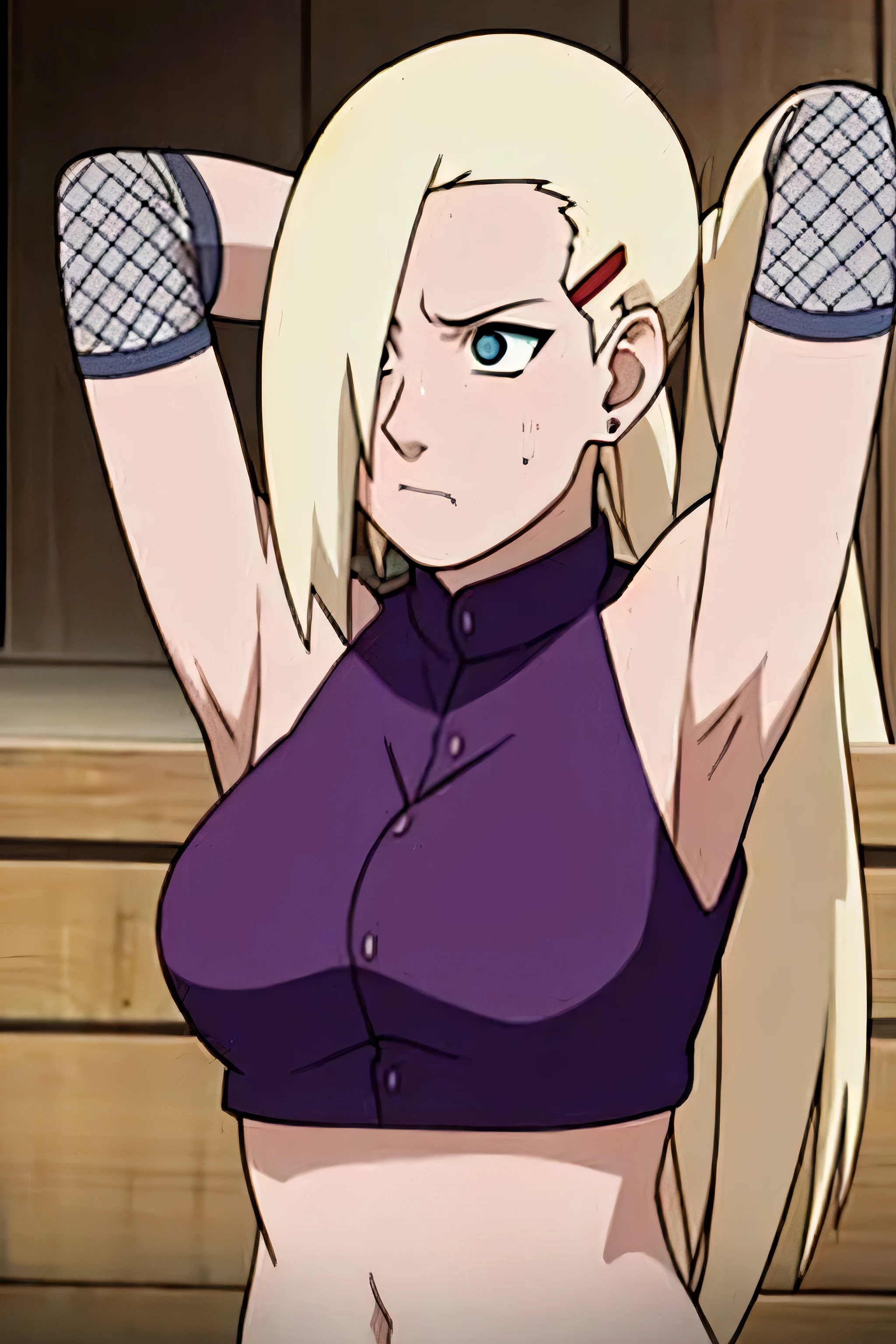 armpits,arms up,showing armpits,arms behind head, tired,exhausted