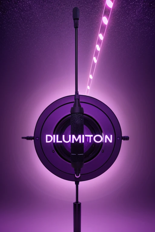 A book cover with a purple background and a person speaking into a microphone with musical notes around them, Didier Mouron, figuration libre, animation, computer graphics