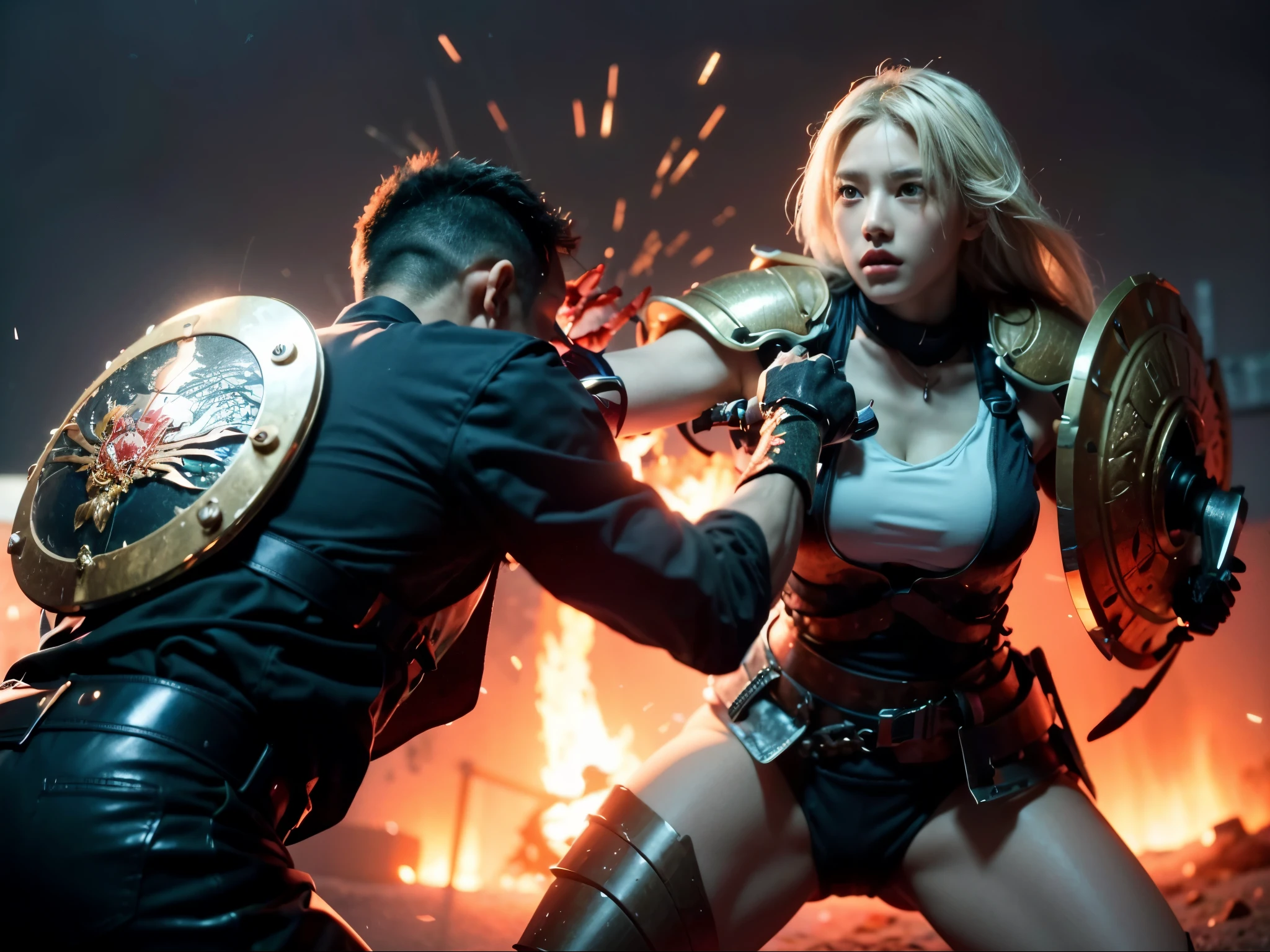 ultra high res,8k,(Photorealsitic:1.4), (Lobster-like mechanical suit:1.2), designed by Hajime Katoki,heavy weapons,vivid textures,animal legs, gradation hair, japanese female soldier,(ultra beautiful face),((super realistic all textures)), ((super intricate all details)), full body shot, ultra sharp photo result, Acrylic Clear Cover, Hydraulic cylinder, style, taken with Fuji film X-T30+Nokton. HDR10,Minimum of 4 pieces created