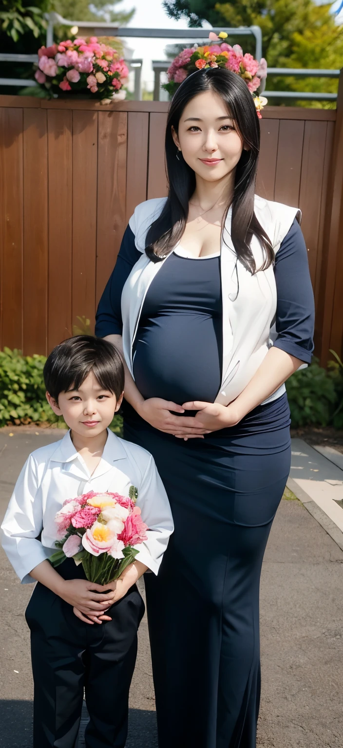 mother and 1 man、2 parents and children(mother and high school student son)Photo of、The most pure and beautiful mother in Japan((A 39-year-old beautiful mature woman whose face is modest and plain, but her body is the most erotic.))and cute son(high school student)、((mother is beautiful with a slightly unreliable slender face))((mother(Smooth long black hair)and son commemorative photo))、Mother with a plump body、My son is a handsome high school student、Huge breasts that are too big and droop a little、((huge pregnant at 40 weeks and overdue pregnant))、Formal wear、RAW development、Realistic、motherand son commemorative photo in front of the school gate、mother and son arm in arm、((mother is taller than son))、((Only my son wears school uniform))、((Mother wears an artificial flower on her chest in graduation style))、((in front of the school gate))