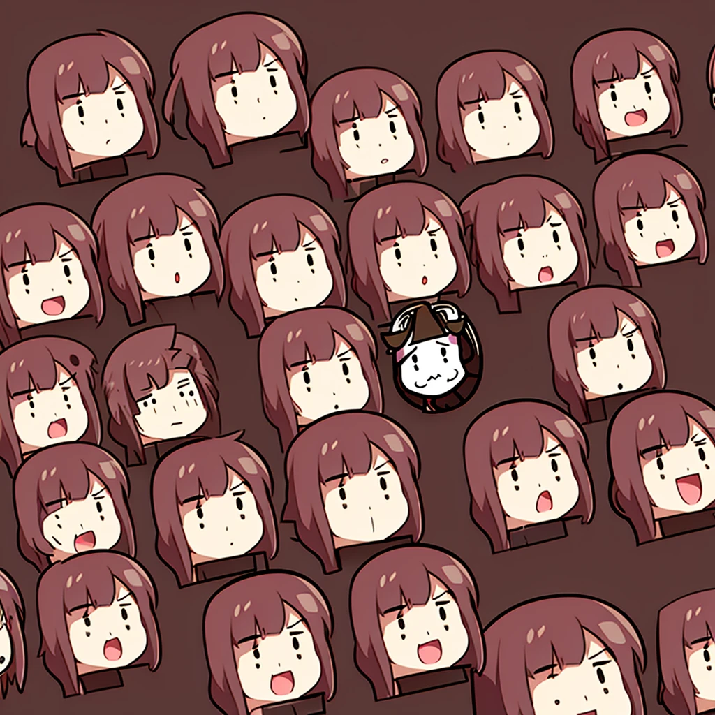Different expressions of the chibi mouth, Character Sheet