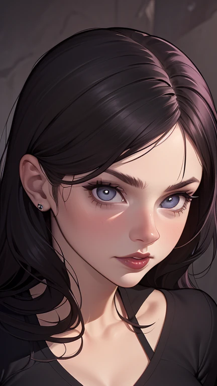 A closeup of a woman in a black top and a black bra, estilo de arte de charlie bowater, Estilo Charlie Bowater, retrato de vampiro, arte do personagem charlie bowater, Alena Aenami e Artgerm, Neoartcore e Charlie Bowater, Charlie Bowater cores ricas e profundas, lazy art style, Artgerm e Tom Bagshawum close de uma mulher com longos cabelos pretos e um colar, amoranto, Bela Delfina, mais conhecido como amoranto, Kailee Mandel, cabelo preto e olhos grandes, profile picture with headshot, jovem linda amoranto, pale and glowing skin, retrato de alta qualidade, com cabelos longos e olhos penetrantes, skin pale as ivory, Sydney Hanson mode white skin tone close-up portrait cartoon style GTA style digital illustration of a woman in a black dress and black hair, linda rainha vampira, linda rainha feminina vampira, gothic maiden, very beautiful gothic top model, beautiful vampira feminina, goth girl, goth girl, gothic maiden of the dark, Gothic style, gothic woman, gothic clothes, gothic outfit, moda vampiro, vampira feminina, wearing a gothic dress Close up of a woman with long hair and a sweater, cabelo castanho encaracolado, linda modelo, retrato de alta qualidade, medium portrait soft light, parece a jovem liv tyler, retrato colorido, linda mulher, cabelo loiro cacheado | d & d, beautiful portrait lighting, uma linda jovem, modelo muito lindo, Retrato de 50mm, medium to long brown curly hair, close-up of a person wearing tie and sweater;, Hermione Granger, inspirado em Hermione Hammond, hermione, Emma Watson as Hermione Granger, Ema!! watson!!, Emma Watson as harry potter, Emma Watson as driada, Emma Watson, portrait photo of Emma Watson, photo of Emma Watson, movie still of Emma Watson, with the face of Emma Watsona cartoon of a woman in a bikini and panties, CO Commission, commission for high resolution, realistic bikini, garota anime sedutora, nico robin, artgerm extremamente detalhado, fofosexyrobutts, Kate Bi