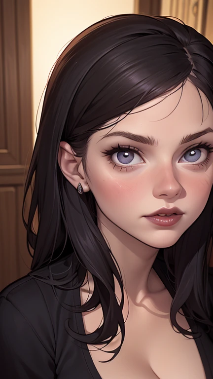 A closeup of a woman in a black top and a black bra, estilo de arte de charlie bowater, Estilo Charlie Bowater, retrato de vampiro, arte do personagem charlie bowater, Alena Aenami e Artgerm, Neoartcore e Charlie Bowater, Charlie Bowater cores ricas e profundas, lazy art style, Artgerm e Tom Bagshawum close de uma mulher com longos cabelos pretos e um colar, amoranto, Bela Delfina, mais conhecido como amoranto, Kailee Mandel, cabelo preto e olhos grandes, profile picture with headshot, jovem linda amoranto, pale and glowing skin, retrato de alta qualidade, com cabelos longos e olhos penetrantes, skin pale as ivory, Sydney Hanson mode white skin tone close-up portrait cartoon style GTA style digital illustration of a woman in a black dress and black hair, linda rainha vampira, linda rainha feminina vampira, gothic maiden, very beautiful gothic top model, beautiful vampira feminina, goth girl, goth girl, gothic maiden of the dark, Gothic style, gothic woman, gothic clothes, gothic outfit, moda vampiro, vampira feminina, wearing a gothic dress Close up of a woman with long hair and a sweater, cabelo castanho encaracolado, linda modelo, retrato de alta qualidade, medium portrait soft light, parece a jovem liv tyler, retrato colorido, linda mulher, cabelo loiro cacheado | d & d, beautiful portrait lighting, uma linda jovem, modelo muito lindo, Retrato de 50mm, medium to long brown curly hair, close-up of a person wearing tie and sweater;, Hermione Granger, inspirado em Hermione Hammond, hermione, Emma Watson as Hermione Granger, Ema!! watson!!, Emma Watson as harry potter, Emma Watson as driada, Emma Watson, portrait photo of Emma Watson, photo of Emma Watson, movie still of Emma Watson, with the face of Emma Watsona cartoon of a woman in a bikini and panties, CO Commission, commission for high resolution, realistic bikini, garota anime sedutora, nico robin, artgerm extremamente detalhado, fofosexyrobutts, Kate Bi