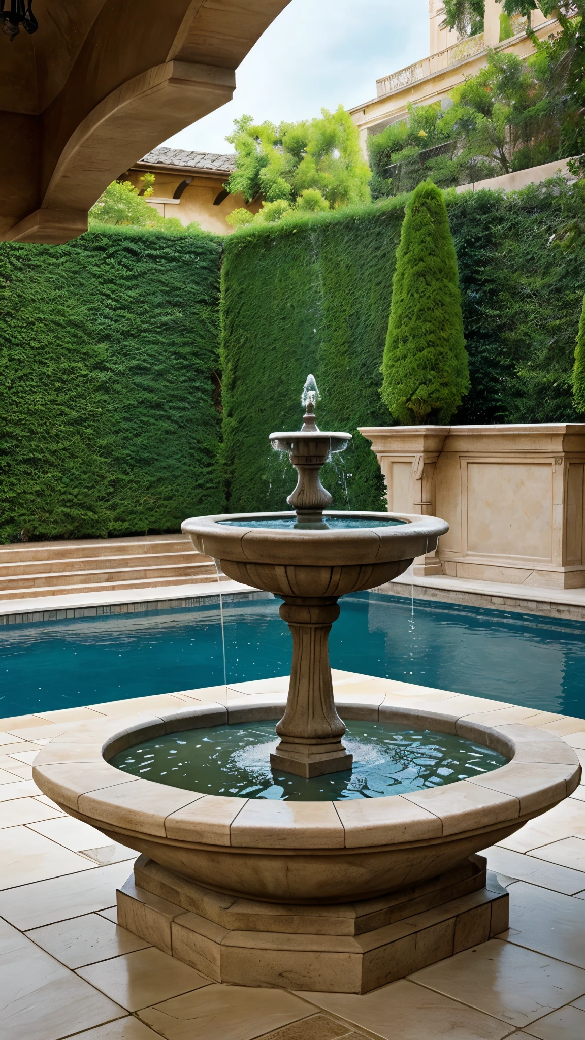 there is a fountain in the middle of a courtyard with a building in the background, fountain in the middle, tiled fountains, patio, terrazzo, atrium, fountains and arches, tiled room squared waterway, fountain, water fountain, fountain of water, gardens and fountains, courtyard, water feature, inside the building, featuring marble fountains
2
there is a fountain in the middle of a courtyard with a building in the background, a picture by Carlo Carrà, flickr, art nouveau, fountain in the middle, tiled fountains, patio, terrazzo, fountains and arches, atrium, tiled room squared waterway, fountain, water fountain, fountain of water, gardens and fountains, courtyard, water feature