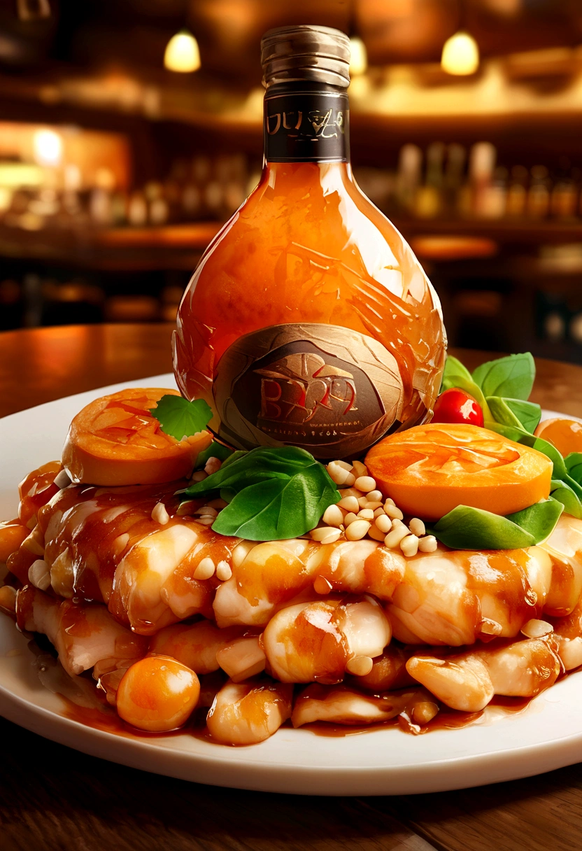 One drink per table,There is a bottle of drink on the table,Drink Photography,Drink photos,High quality food photography